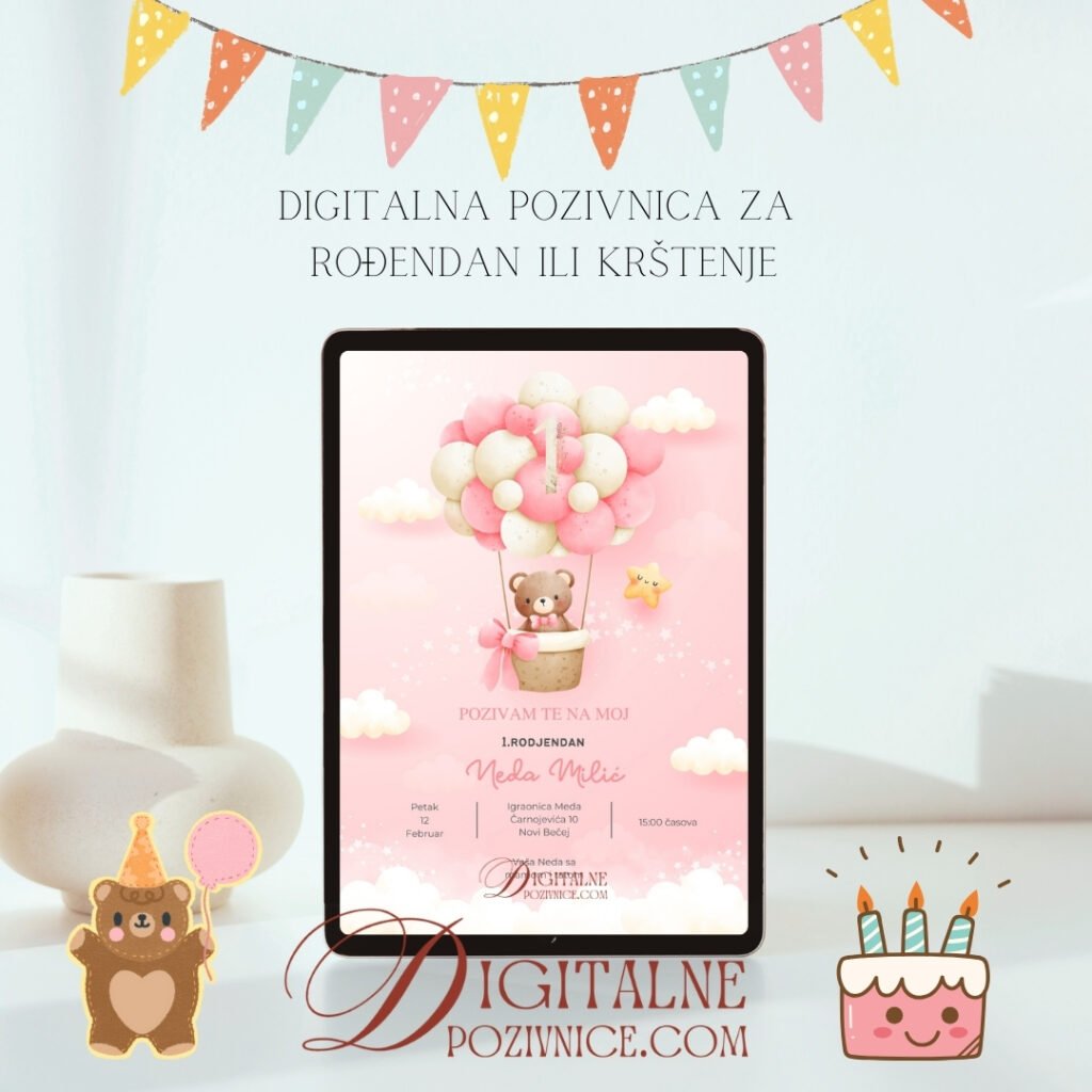 Digitalna pozivnica za rođendan Model: 08